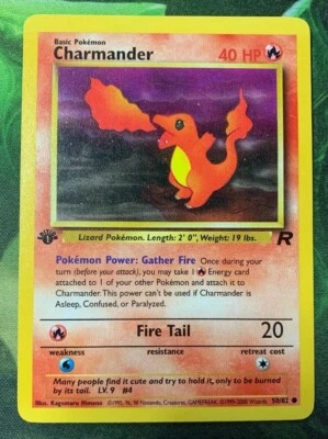 1st Edition Charmander 50/82 - Team Rocket - Near Mint - Image 1 of 2