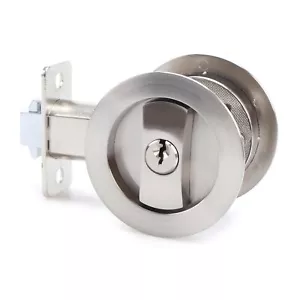 Pocket Door Lock Privacy Round Pocket Door Hardware Sliding Pocket Door Lock ... - Picture 1 of 9