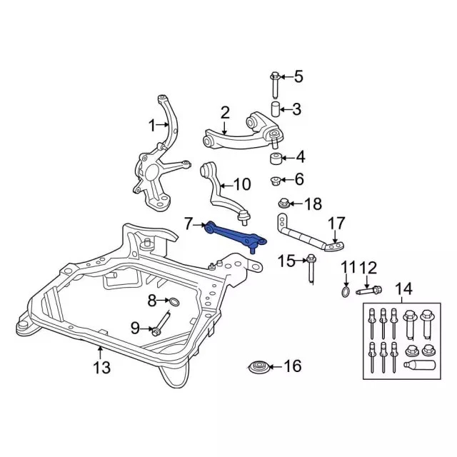 Brazo de control superior original Ford 7E5Z-3084-R Foto 1 de 1