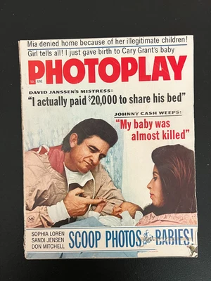 Photoplay Magazine Johnny Cash Cover June 1970 Sophia Loren — 第 1/3 张图片