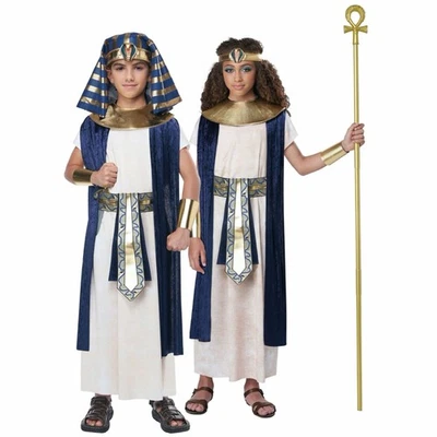 Túnica Antigua Egipcia Faraón Cleopatra Semana del Libro Niño Niñas Niños Disfraz Foto 1 de 4