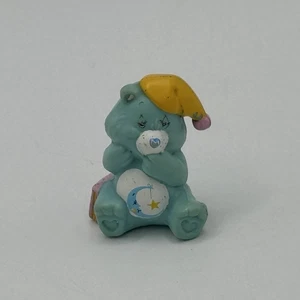 Vintage Care Bears "Bedtime Bear" 20th Anniversary 2002 1,75" Kunststoff Spielzeug Figur - Bild 1 von 3