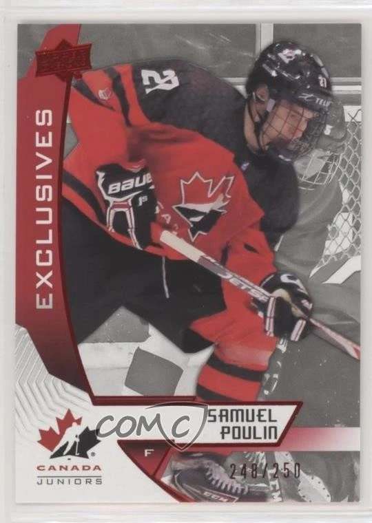 2019 Upper Deck Team Canada Juniors Exclusives /250 Samuel Poulin #75 - Image 1 of 2
