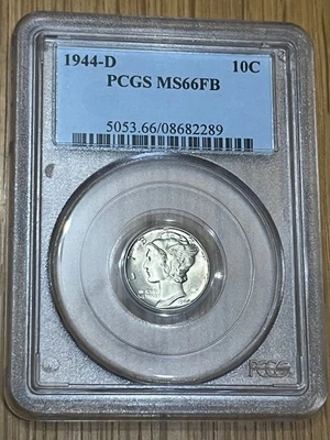 1944-D - Mercury Dime 10C - PCGS MS66FB - Image 1 of 2