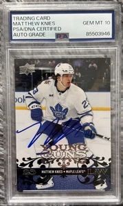 2023-24 Upper Deck Extended Retro Young Guns Matthew Knies PSA 10 AUTO GRADE - Picture 1 of 1