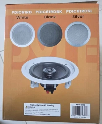 "Altavoces de montaje en pared de techo Pyle de 6,5"" - Par de altavoces woofer de graves medios bidireccionales de 1/2""" Foto 1 de 4