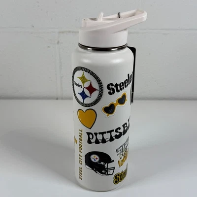 Botella de agua apagadora Pittsburgh Steelers Memory Company 34 oz Foto 1 de 4