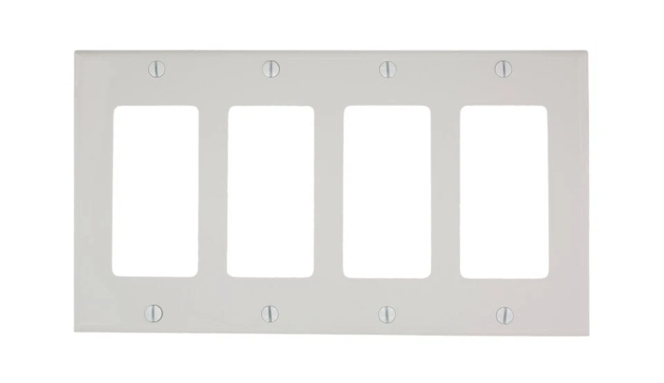 Устройство настенное Leviton 4-Gang Decora/GFCI, стандартный размер, термопластичный нейлон... - Изображение 1 из 1