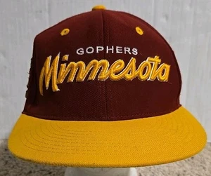 Vintage Zephyr Minnesota Gophers weinrot & gold Druckknopflasche Baseballmütze Kappe - Bild 1 von 13