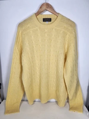 Suéter masculino clássico Brooks original Shetland lã gola redonda tamanho 44 - Imagem 1 de 4