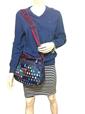 Tommy Hilfiger dark blue cotton V neck sweater, sz. 12-14/M NWOT - image 1 of 4