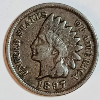 Indian Head Penny"1"Coin Lot 1897*VERY NICE *FULL LIBERTY*FREE SHIPPING* #175 - Image 1 of 2