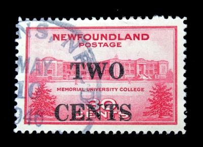 Estampillas de Terranova Scott 268 Memorial University College 1946 usadas NG Foto 1 de 2
