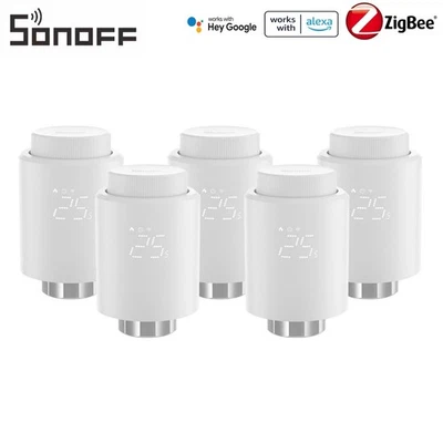 1-5pcs SONOFF Smart Zigbee 3.0 Thermostat Radiator Home Heating App Alexa Google - Image 1 of 4