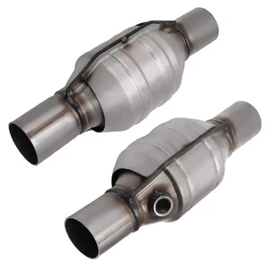 New 2.25" Inlet&Outlet Universal Stainless Steel Catalytic Converters Length 13" - Picture 1 of 14