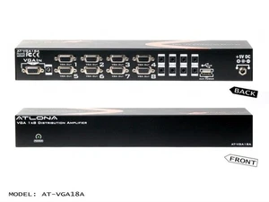 Atlona AT-VGA18A 1x8 VGA + Stereo Audio Distribution Amplifier - Picture 1 of 2