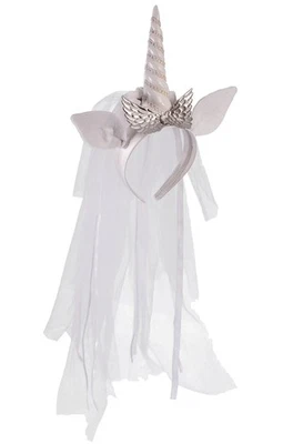 Tocado de cuerno de unicornio alado de fantasía mágica Foto 1 de 2