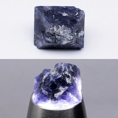 💎 Espinela púrpura azulada natural áspera 37,45 quilates 18,9 x 16,2 mm - Piedra preciosa de Tanzania Foto 1 de 4