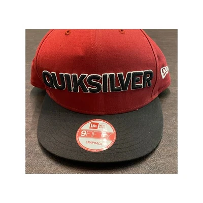 Бейсболки Quicksilver 9Fifty New Era красные черные один размер подходят для большинства скейт-серфинга - Изображение 1 из 4