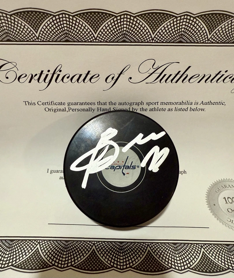 Anthony Beauvillier Autographed Signed Washington Capitals Puck COA Case - Image 1 of 1