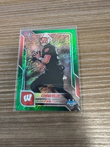 2025 Bowman Chrome U 1st Bowman Billy Edwards Jr Green Shimmer /99 Wisconsin - Picture 1 of 2