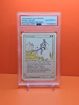 1994 MAGIC THE GATHERING WHITE KNIGHT REVISED DANIEL GELON PSA/DNA CERTIFIED  - Image 1 of 3