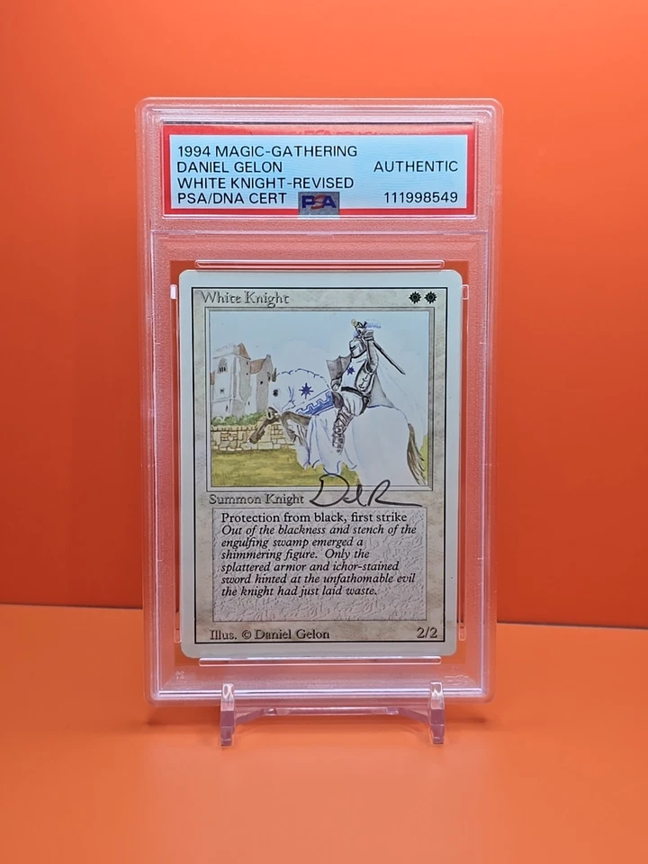 1994 MAGIC THE GATHERING WHITE KNIGHT REVISED DANIEL GELON PSA/DNA CERTIFIED  - Image 1 of 3