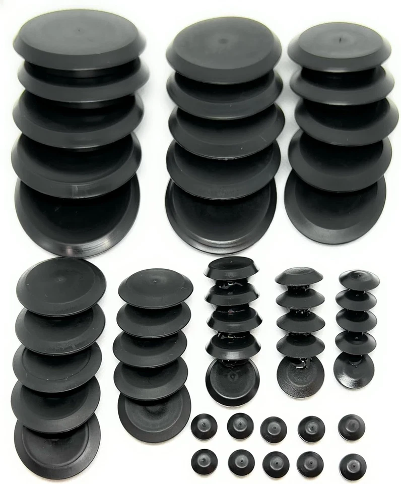 TOP SECRET PDR 50-Piece Plastic Plug Set - Auto Body Plugs for Round Holes - Sheet Metal & H...