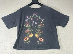 RVCA By Velia De Iuliis Balance of Opposites Women Washed Gray T-Shirt Sz Large - Picture 1 of 9