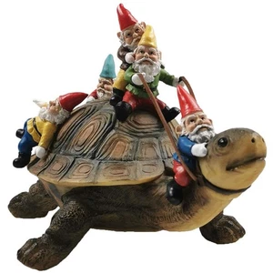 Sunthus Garden Gnome Turtle Statues Yard Art Resin Figurine Decorations Outdo... - Picture 1 of 6
