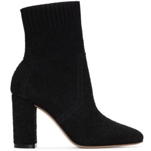 36.5/6.5❤️$895 GIANVITO ROSSI MADE IN ITALY BLACK KINT  HIGH HEELS ANKLE BOOTS - Picture 1 of 17