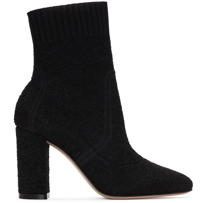 36,5/6,5❤️$895 GIANVITO ROSSI СДЕЛАНО В ИТАЛИИ ЧЕРНЫЙ KINT КАБЛУКАХ БОТИЛЬОНЫ - Изображение 1 из 4