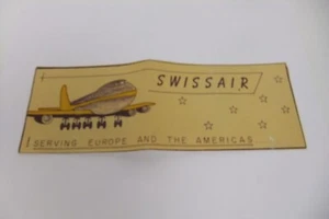 Billete vintage de tarjeta de embarque de aerolínea Swissair - Imagen 1 de 10