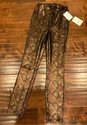 Pantalones al Tobillo Madre Estampados en Negro y Cobre The HW Sin Costuras Looker, Talla 24, ¡NUEVOS CON ETIQUETAS! Foto 1 de 4