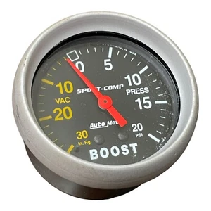 Auto Meter 3401 Sport-Comp Vacuum Boost Mechanical Gauge 2 5/8 30 In.Hg/ 20 PSI - Picture 1 of 4