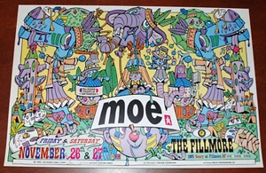 Steven Steve Cerio Moe Poster Art Print 1999 Fillmore BGP 394 Bill Graham Prod - Picture 1 of 7