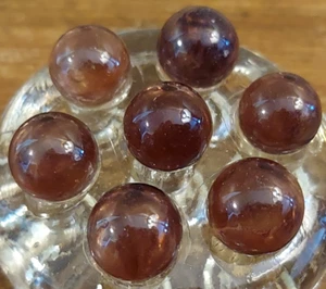 Lot of  7 Vintage Purple Amethyst Translucent Clearies Marbles - Picture 1 of 4