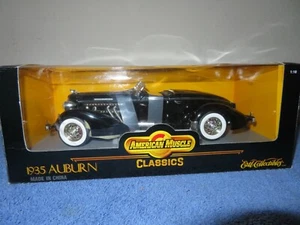 1935 AUBURN SUPERCHARGED BLACK 1:18  ERTL CLASSICS OPENING HOOD & DOORS - Picture 1 of 6