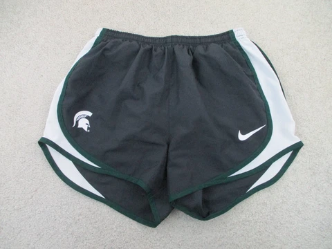 Michigan State Spartans Shorts Womens Small Gray Green Nike Running Ladies * Cover