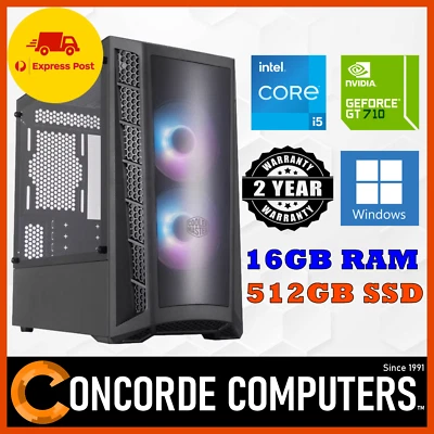 Intel Core i5 6 Core NVIDIA 16GB DDR4 Ram 512GB SSD Desktop Gaming Computer PC - image 1 of 4