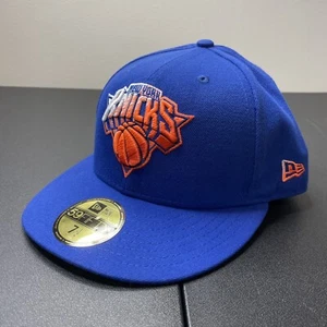 New York Knicks New Era 59Fifty Mütze Kappe blau orange tailliert Logo ausblenden 7 1/2 - Bild 1 von 5