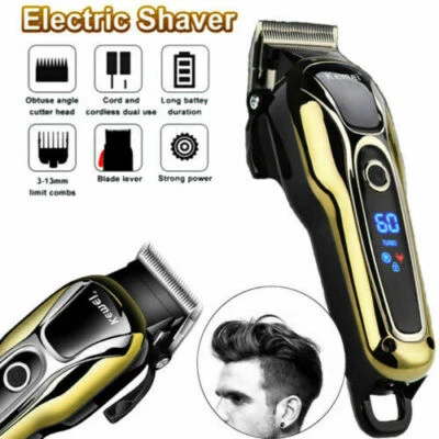 Electric Hair Cutting Trimmer Clipper Men's Shaver Barber Haircut LCD Machine UK - Image 1 of 4
