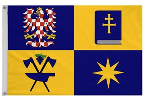 Bandera Zlin con ojales - Hecha a mano en el Reino Unido - Imagen 1 de 8