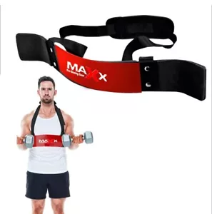 Maxx Bicep Isolator Arm Blaster Bombe Barbell Bar Weight Lifting Straps Training - Picture 1 of 6