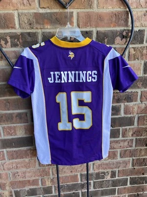 NFL Minnesota Vikings Greg Jennings 15 Nike On Field Purple Jersey Youth M - Image 1 of 4