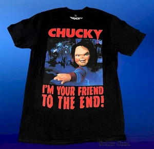Nueva camiseta retro vintage de Chucky Childs Play Friend To The End 1988 para hombre - Imagen 1 de 2