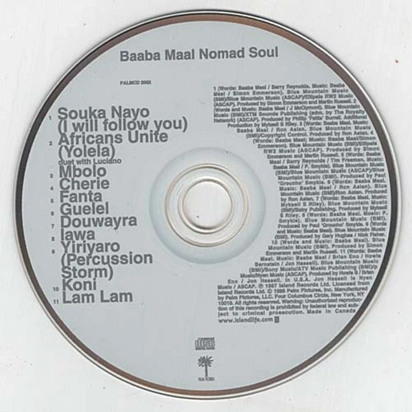 Nomad Soul ~ Baaba Maal ~ Electronic ~ CD ~ Acceptable - Image 1 of 1