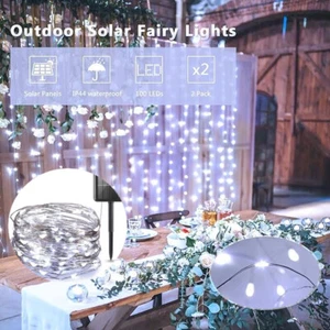 8 Modes Solar Powered Fairy Lights Copper Wire Light for Garden Yard Party Decor - Picture 1 of 25