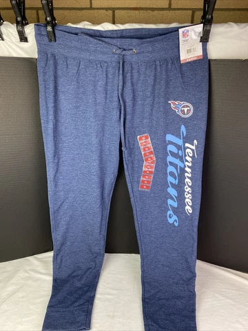 NFL Team Apparel Women's Sleep Jogger Tennessee Titans Size XL Blue Cover