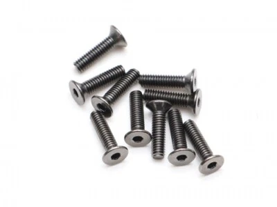 Boom Racing BRASFH2510 M2.5x10mm Senkkopfschraube 12.9 Grade vernickelte Schraub